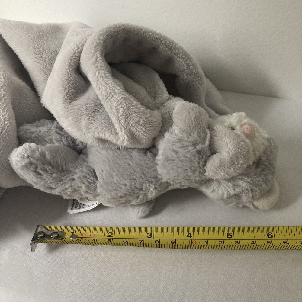 Little Jellycat London Gray Kitty Cat Lovey Baby Security Blanket JCINC2443 - Picture 3 of 12